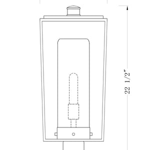 Sheridan 1 Light Outdoor Post Mount Fixture