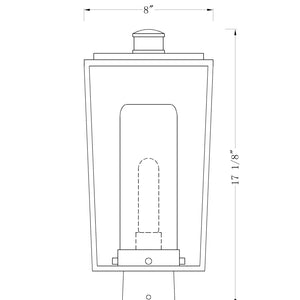 Sheridan 1 Light Outdoor Post Mount Fixture