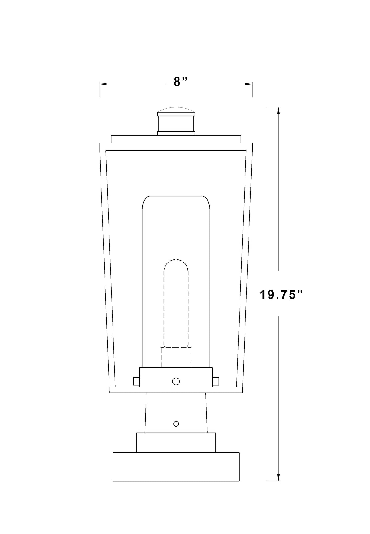 Sheridan 1 Light Outdoor Pier Mounted Fixture