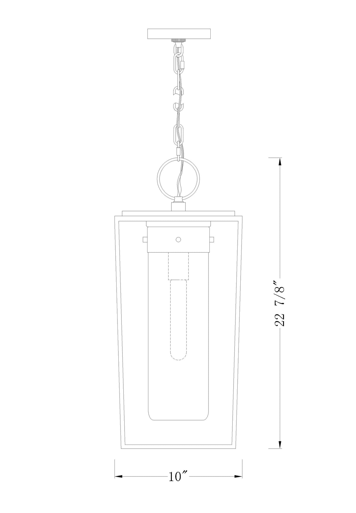 Sheridan 1 Light Outdoor Chain Mount Ceiling Fixture