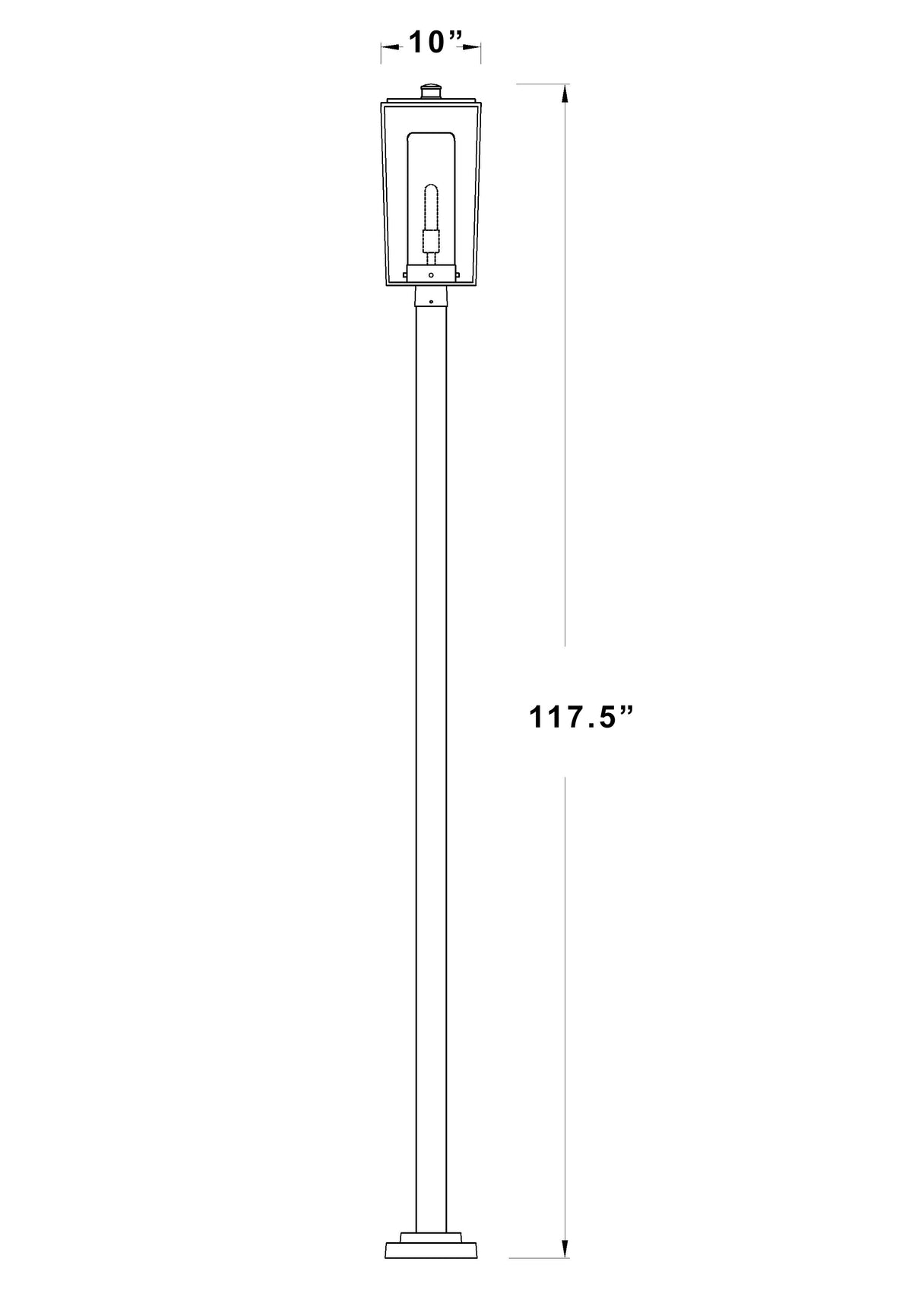 Sheridan 1 Light Outdoor Post Mounted Fixture