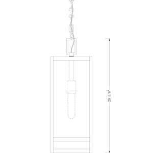 Nuri 1 Light Outdoor Chain Mount Ceiling Fixture
