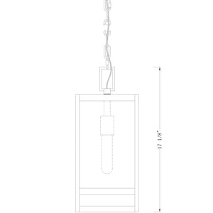 Nuri 1 Light Outdoor Chain Mount Ceiling Fixture