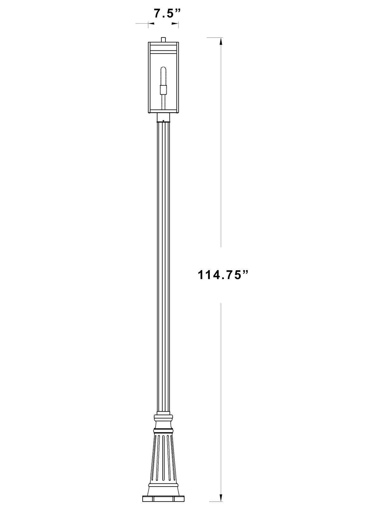 Nuri 1 Light Outdoor Post Mounted Fixture