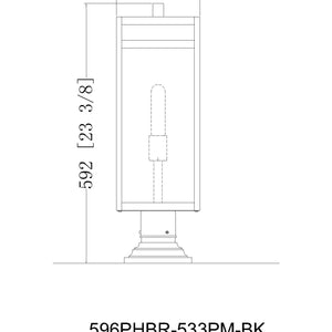 Nuri 1 Light Outdoor Pier Mounted Fixture