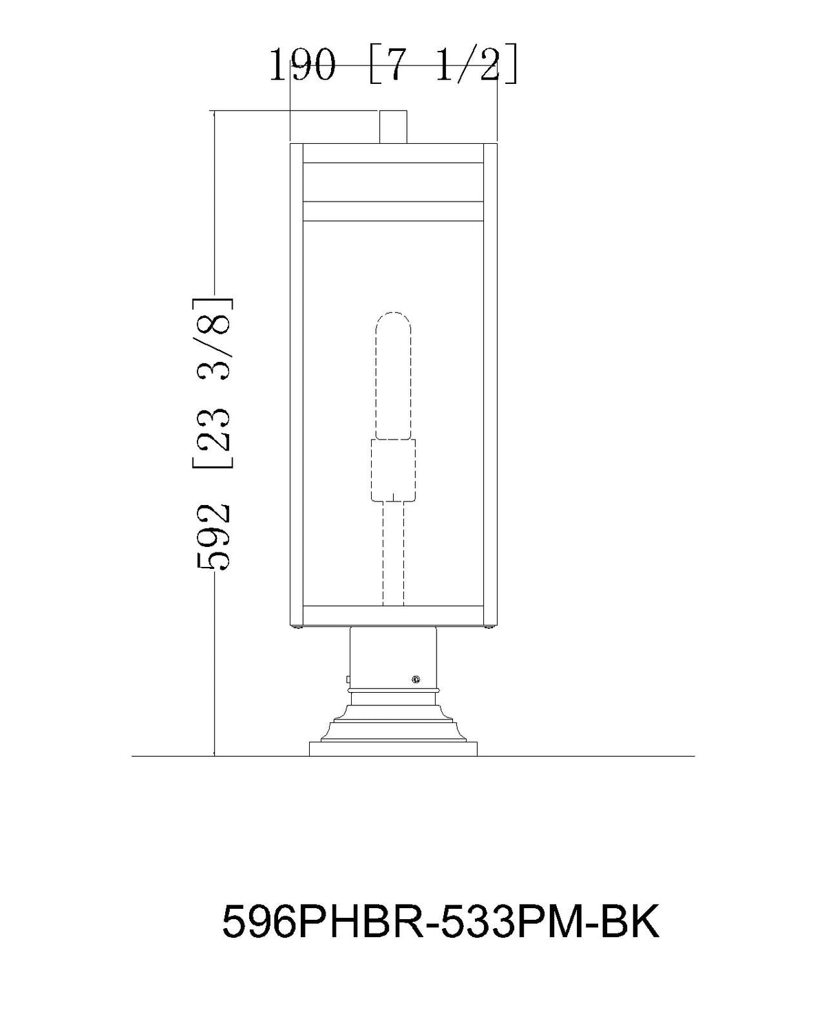 Nuri 1 Light Outdoor Pier Mounted Fixture