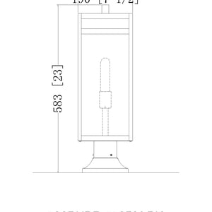 Nuri 1 Light Outdoor Pier Mounted Fixture