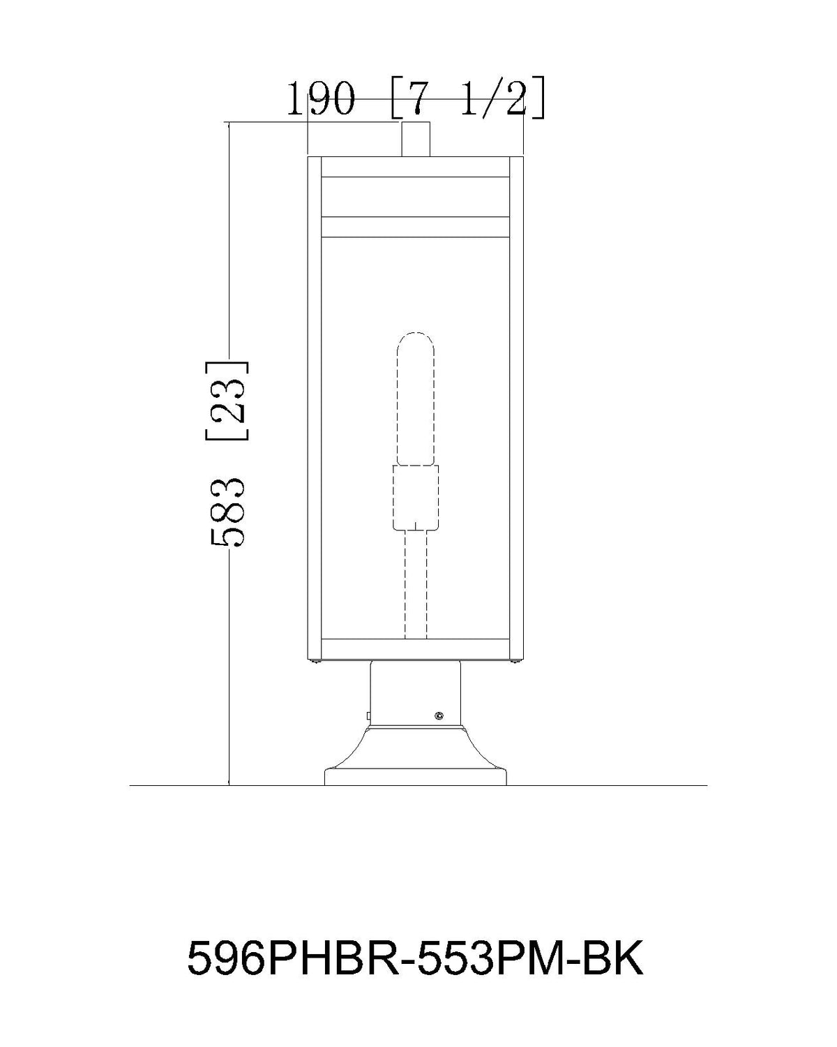 Nuri 1 Light Outdoor Pier Mounted Fixture