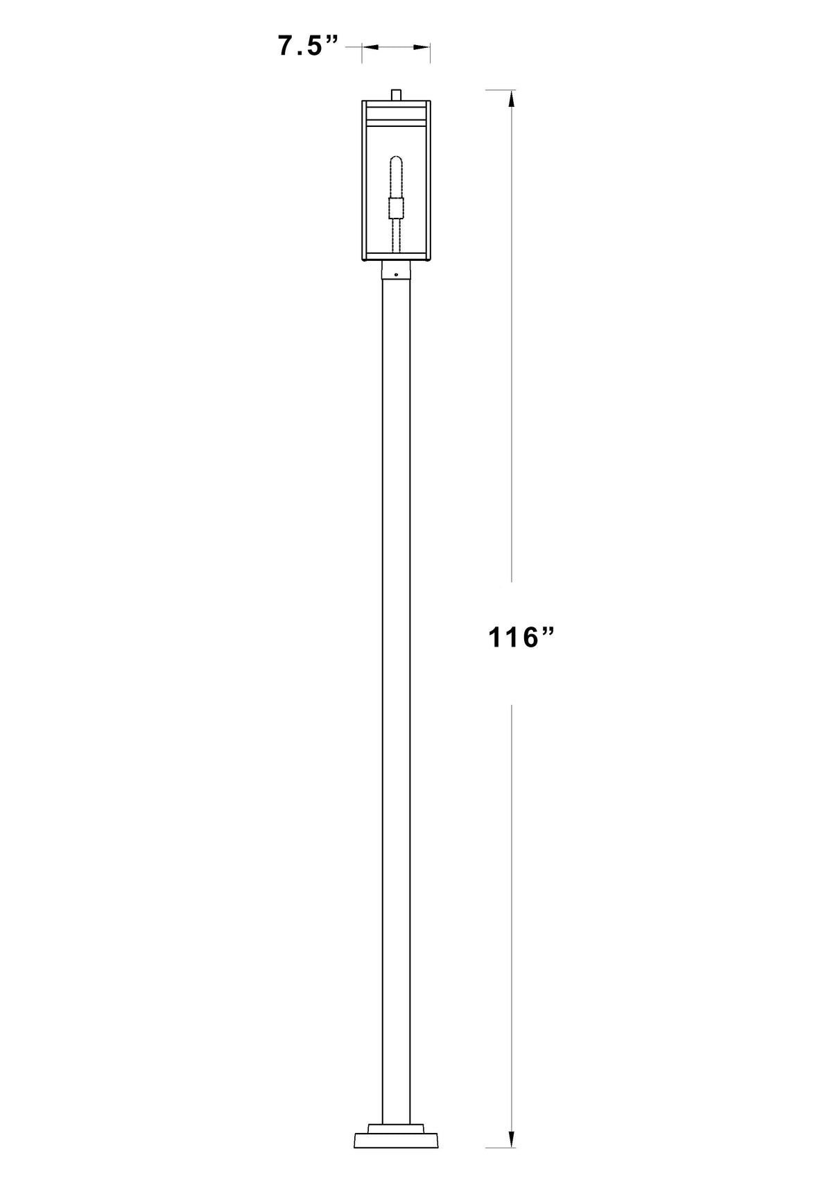 Nuri 1 Light Outdoor Post Mounted Fixture