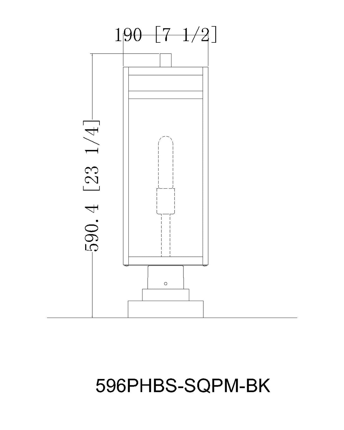 Nuri 1 Light Outdoor Pier Mounted Fixture