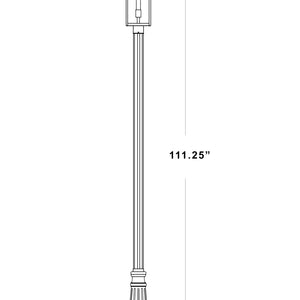 Nuri 1 Light Outdoor Post Mounted Fixture