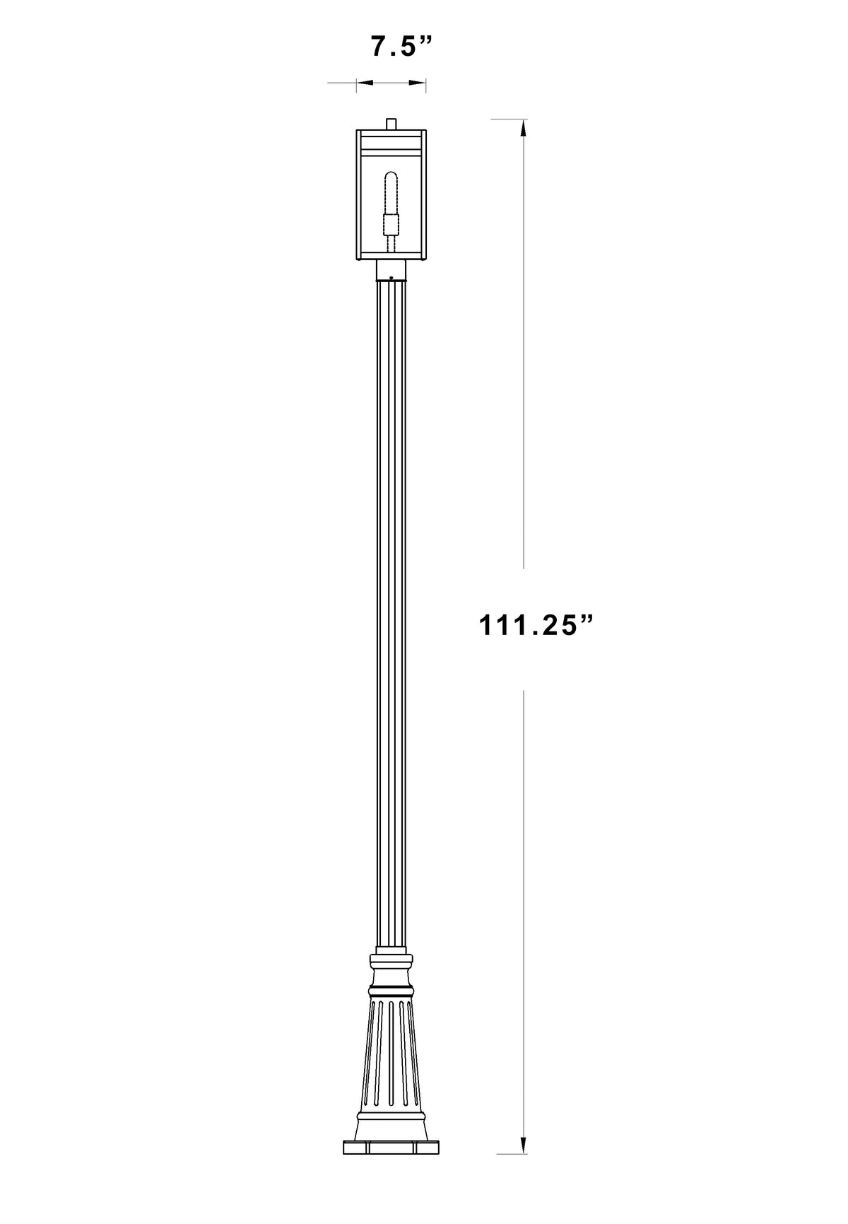 Nuri 1 Light Outdoor Post Mounted Fixture
