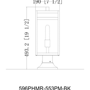 Nuri 1 Light Outdoor Pier Mounted Fixture