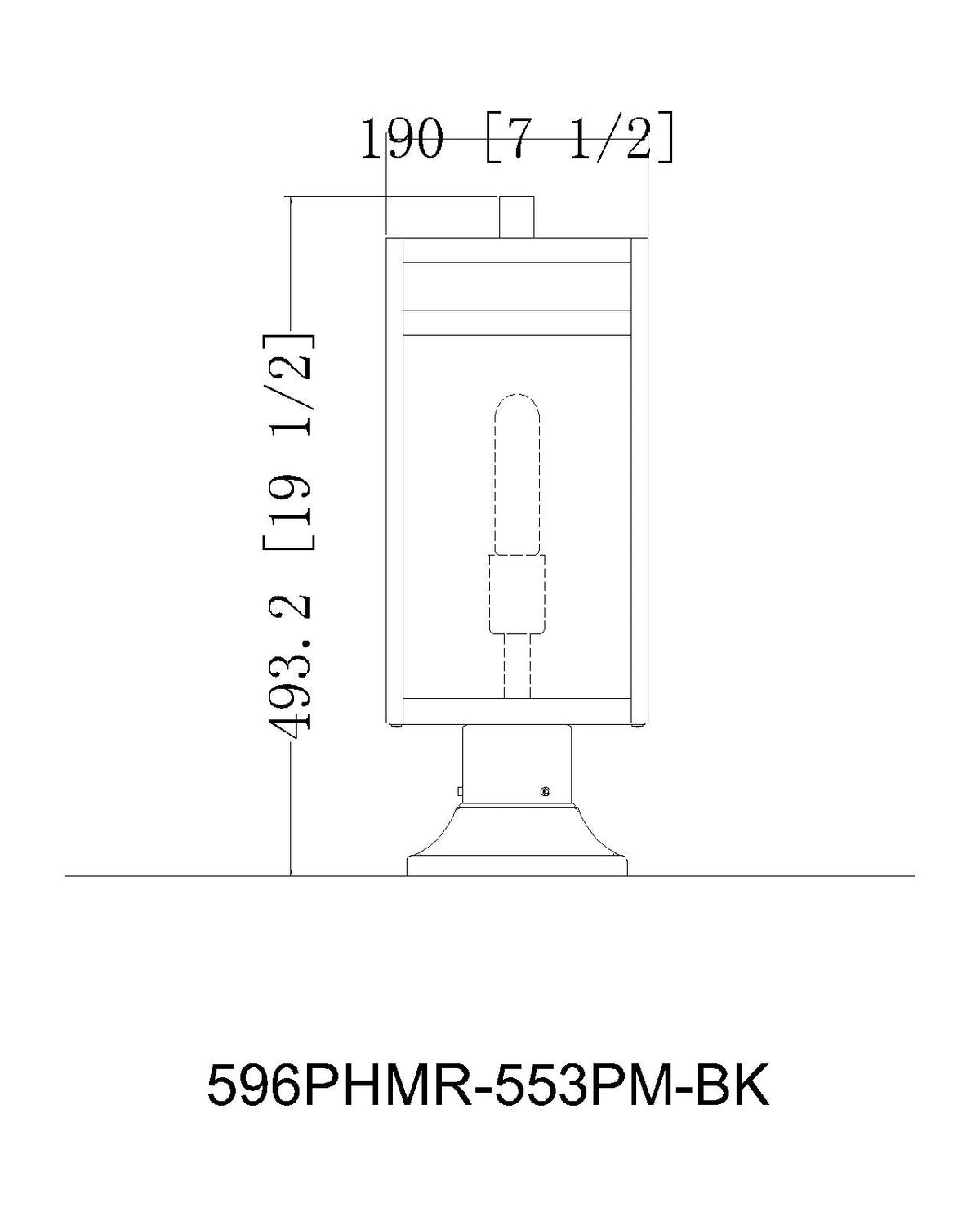 Nuri 1 Light Outdoor Pier Mounted Fixture