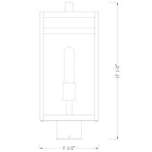 Nuri 1 Light Outdoor Post Mount Fixture