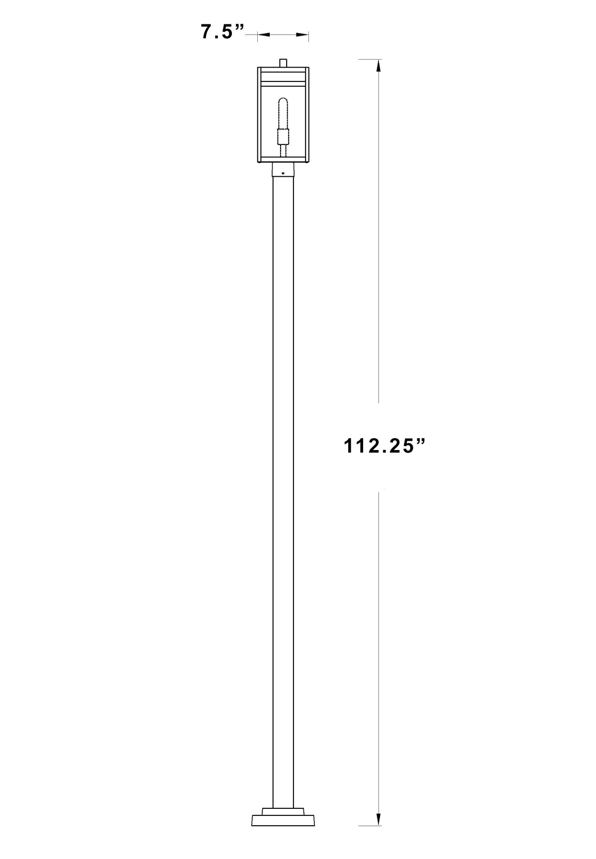 Nuri 1 Light Outdoor Post Mounted Fixture