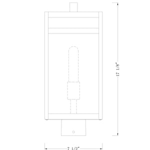 Nuri 1 Light Outdoor Post Mount Fixture