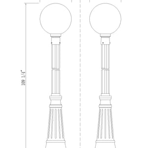 Laurent 1 Light Outdoor Post Mounted Fixture
