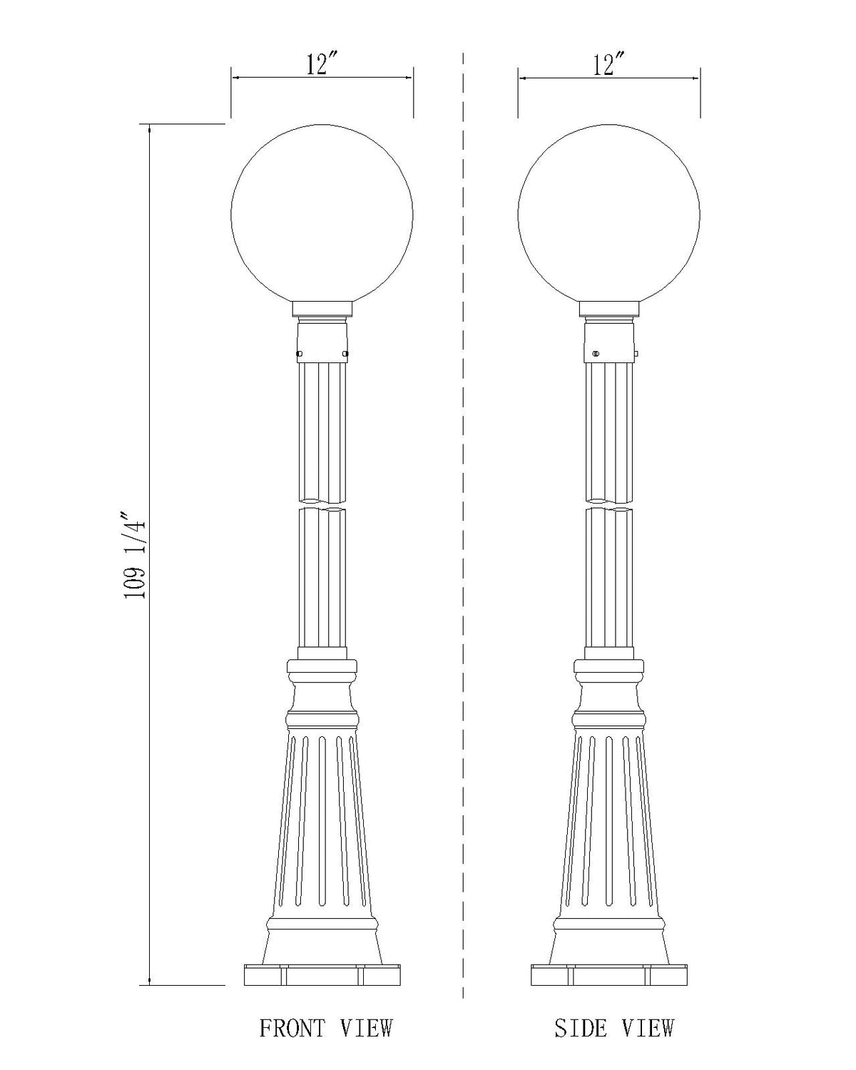 Laurent 1 Light Outdoor Post Mounted Fixture