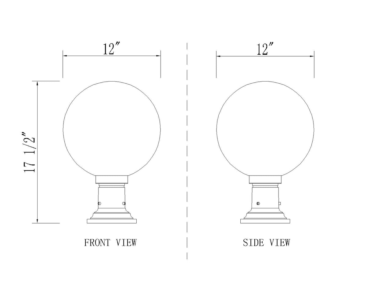 Laurent 1 Light Outdoor Pier Mounted Fixture