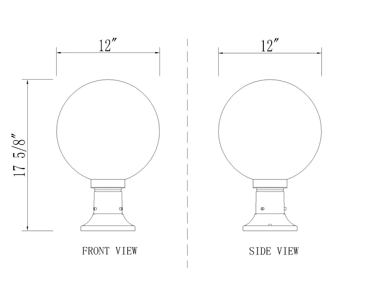 Laurent 1 Light Outdoor Pier Mounted Fixture