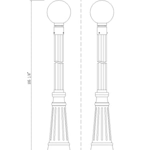 Laurent 1 Light Outdoor Post Mounted Fixture