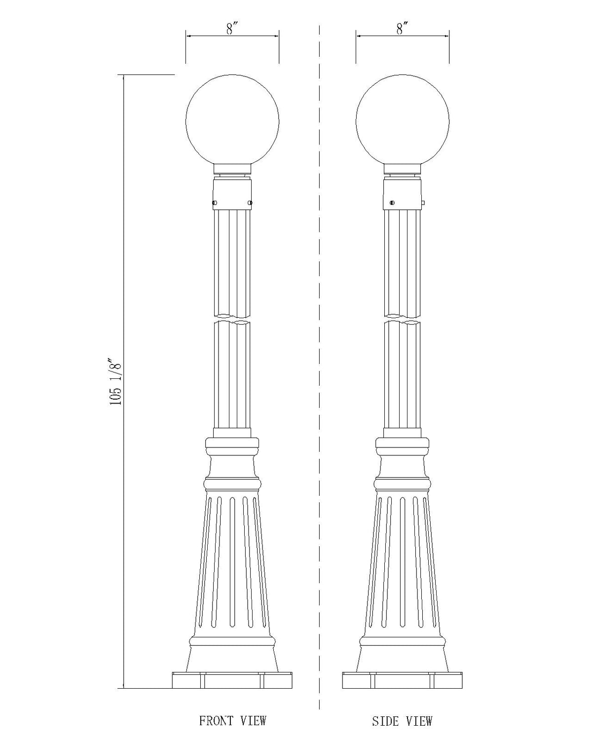 Laurent 1 Light Outdoor Post Mounted Fixture