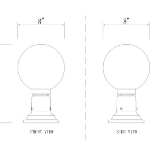 Laurent 1 Light Outdoor Pier Mounted Fixture