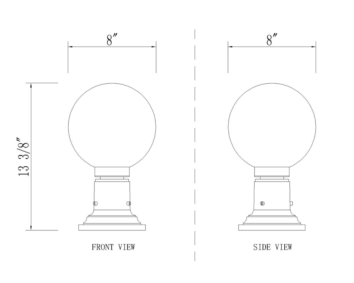 Laurent 1 Light Outdoor Pier Mounted Fixture