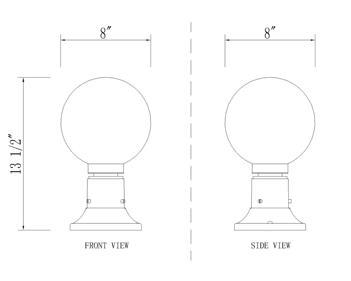 Laurent 1 Light Outdoor Pier Mounted Fixture
