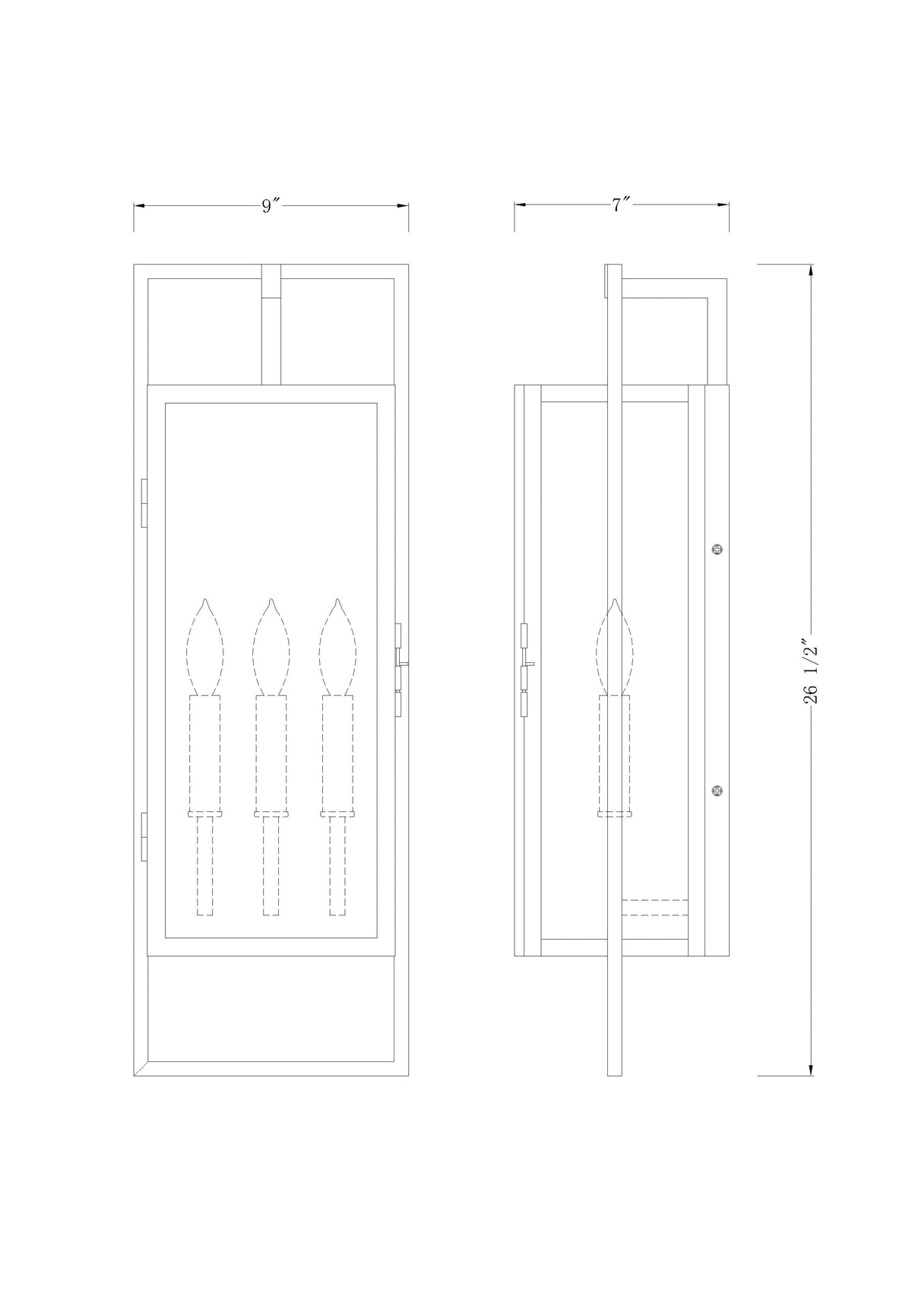 Lucian 3 Light Outdoor Wall Light