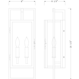 Lucian 2 Light Outdoor Wall Light