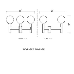 Laurent 3 Light Outdoor Post Mount Fixture