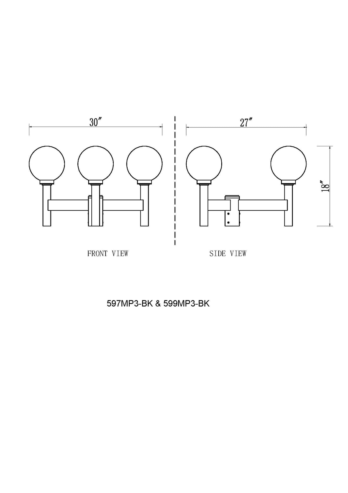 Laurent 3 Light Outdoor Post Mount Fixture