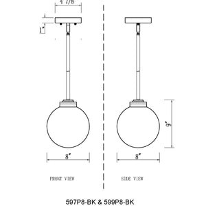 Laurent 1 Light Outdoor Pendant