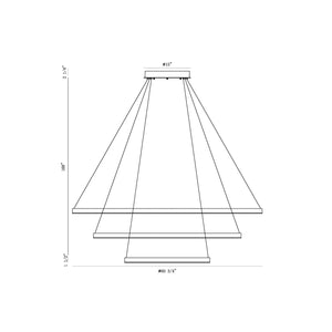 Spunto 3-Tiers 3-Light 61" Integrated LED Grand Chandelier