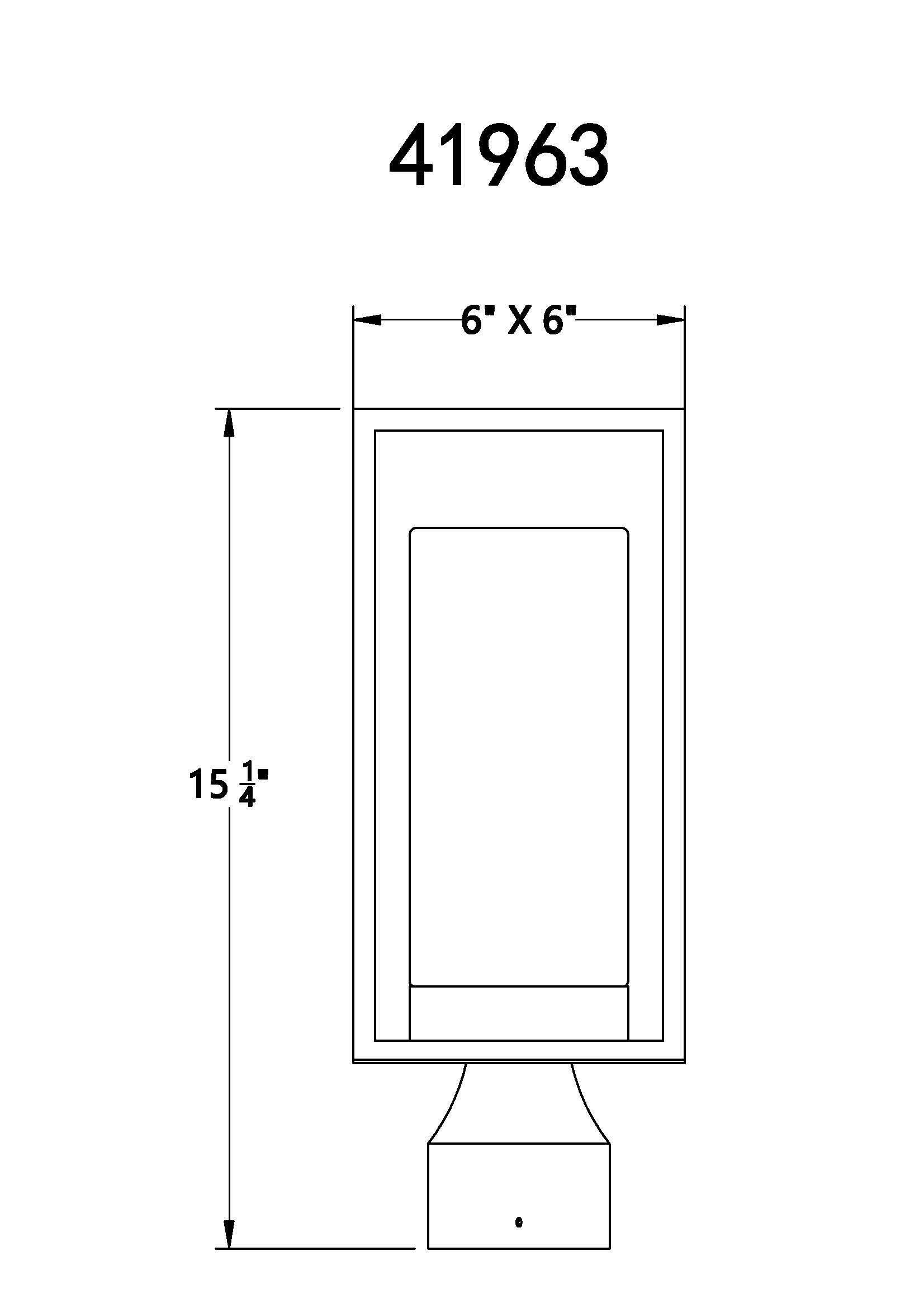 Ren 15" Outdoor Post Mount