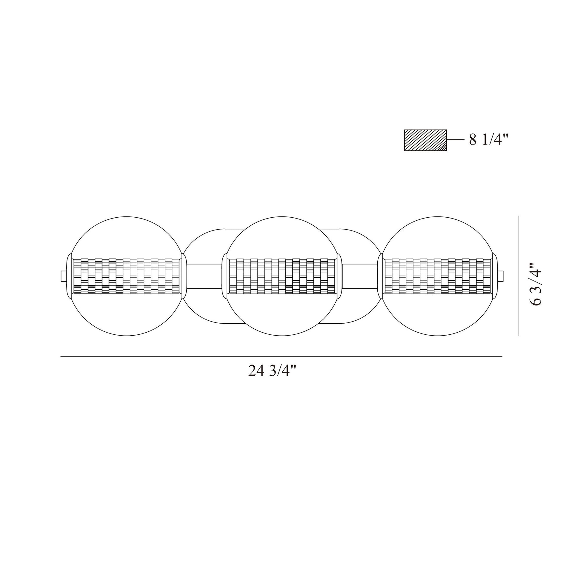 Atomo 3-Light 25" Integrated LED Vanity