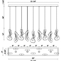 Norah 9-Light 51" Integrated LED Linear Chandelier