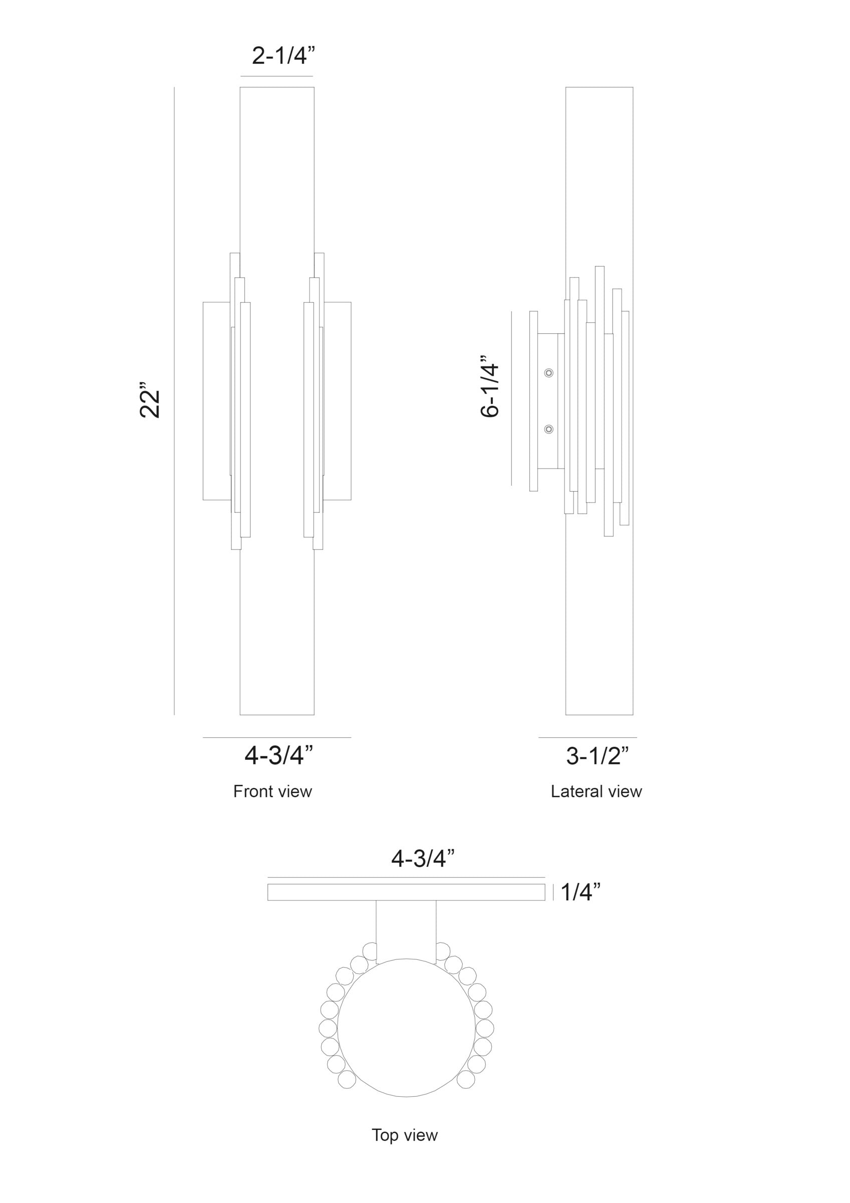 Venna 22" Integrated LED Outdoor Wall Sconce