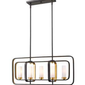 Aideen 5 Light Linear Chandelier 5 x 60W - Candelabra
