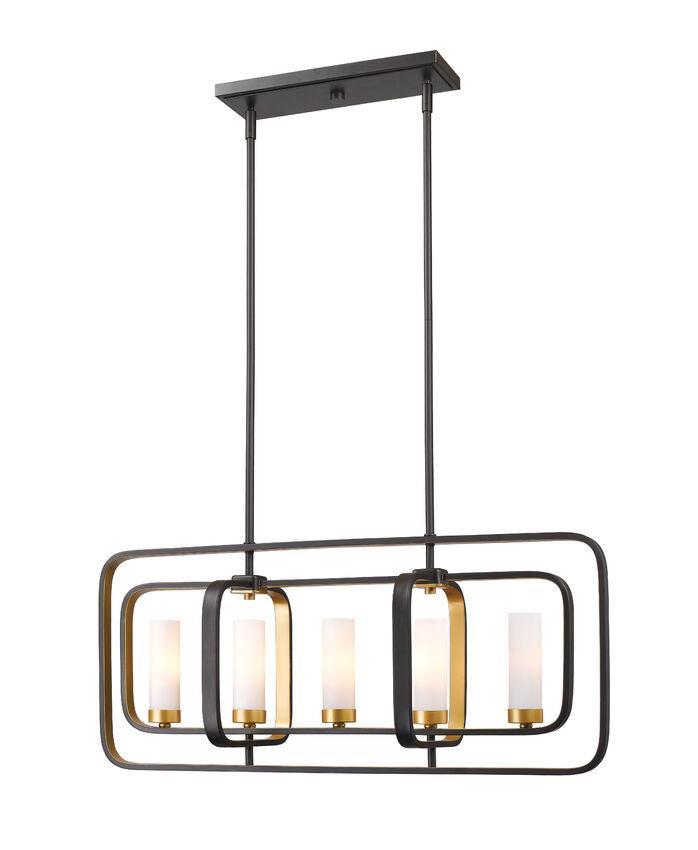 Aideen 5 Light Linear Chandelier 5 x 60W - Candelabra