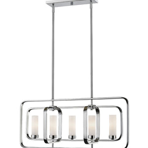 Aideen 5 Light Linear Chandelier 5 x 60W - Candelabra