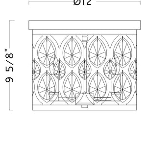 Dealey 3 Light Flush Mount