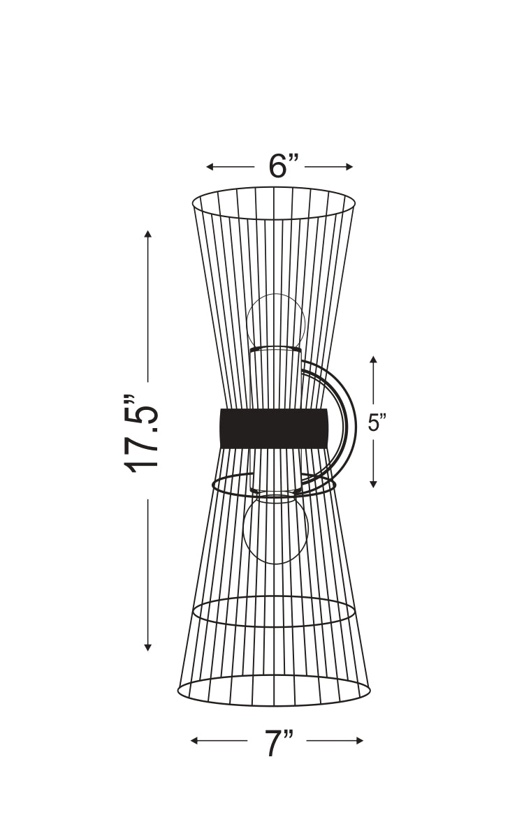 Alito 2 Light Wall Sconce 2 x 100W - Medium