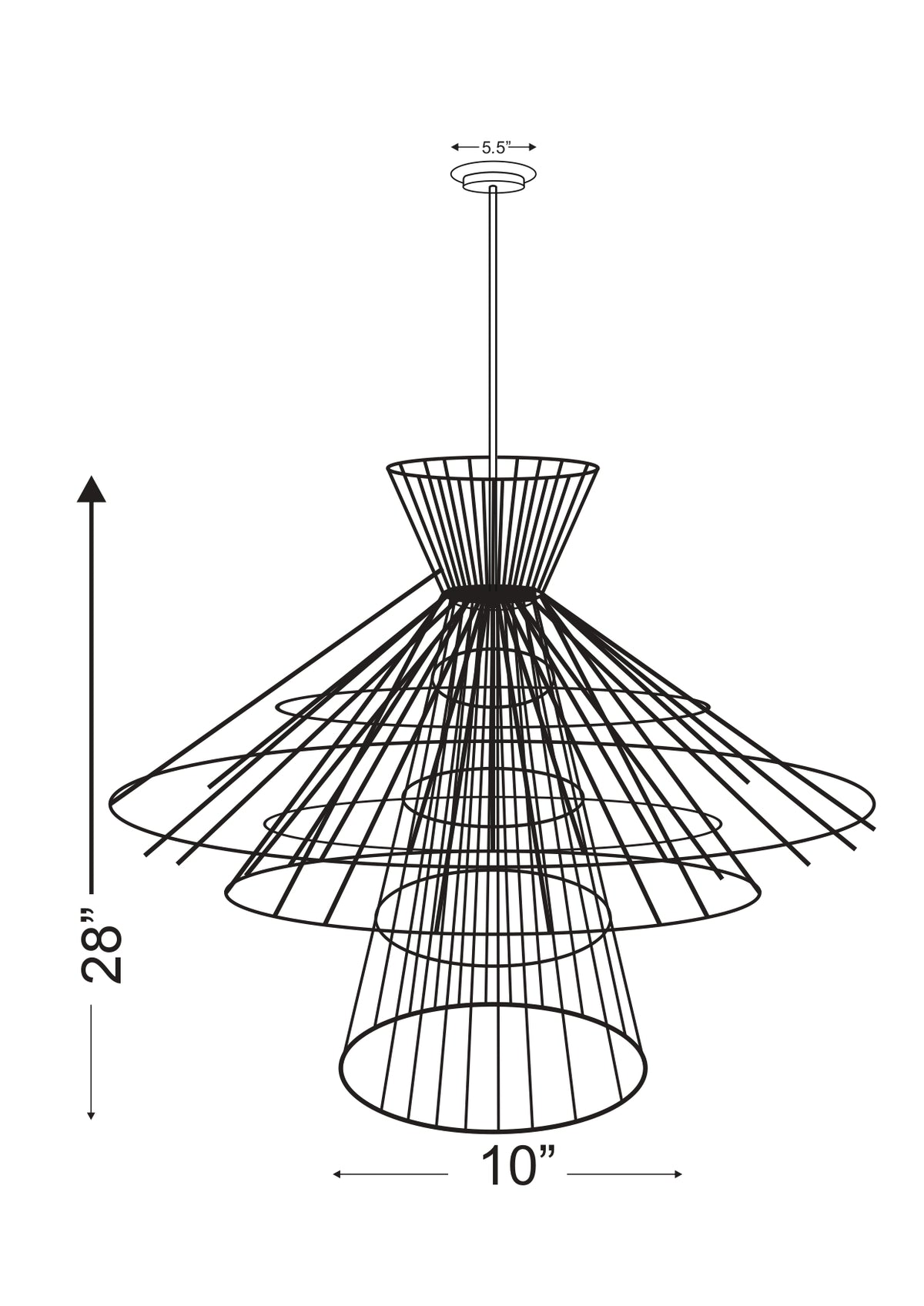 Alito 8 Light Chandelier 8 x 60W - Candelabra