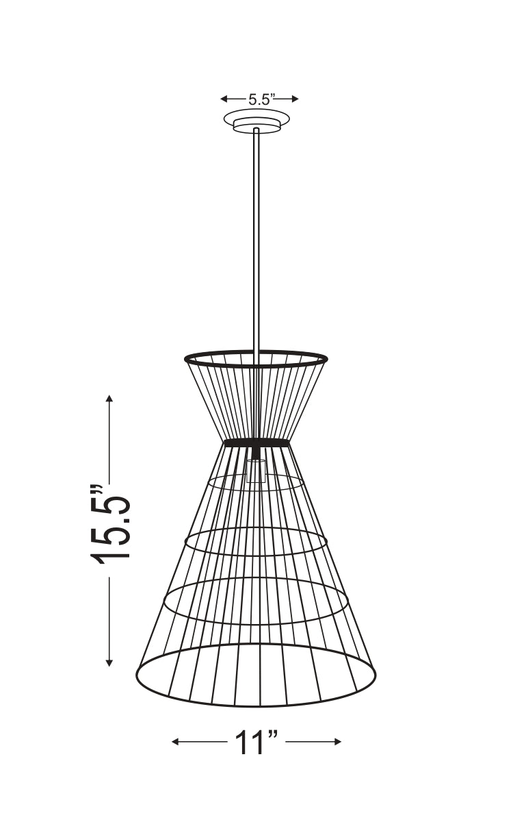 Alito 1 Light Pendant 1 x 100W - Medium