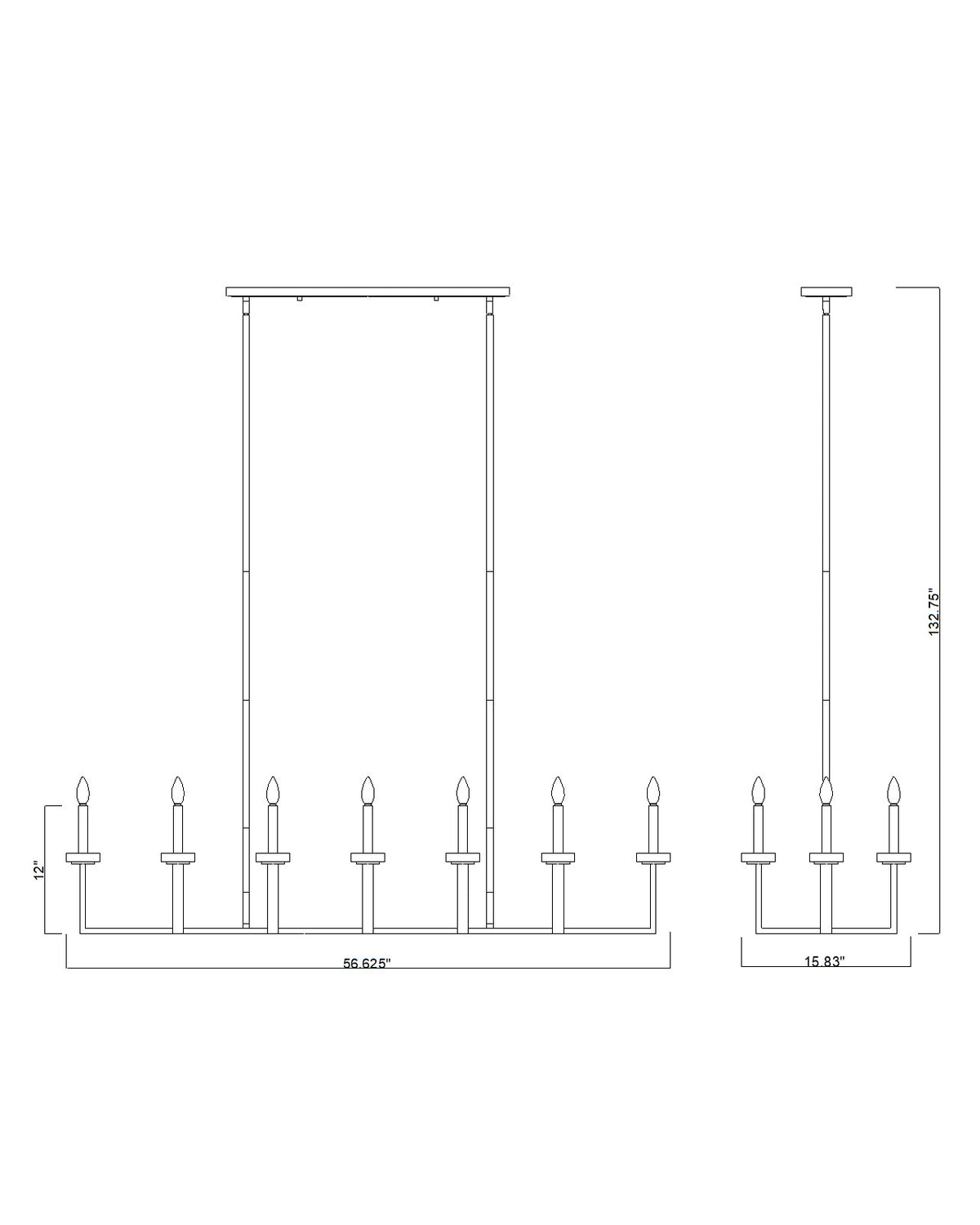 Gaultier 12 Light Linear Chandelier