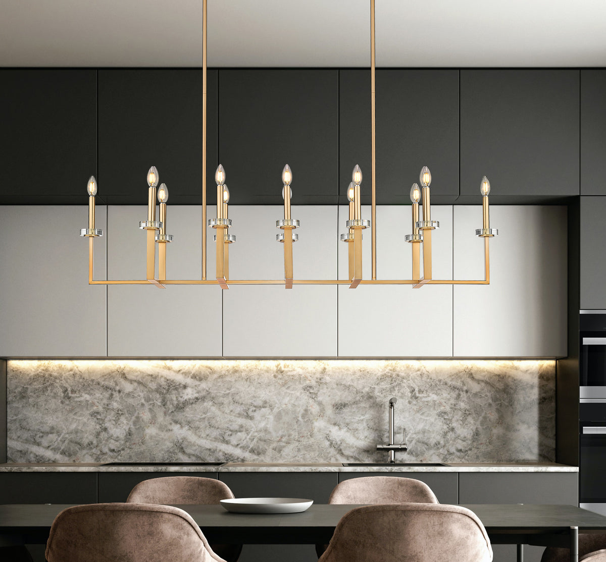 Gaultier 12 Light Linear Chandelier