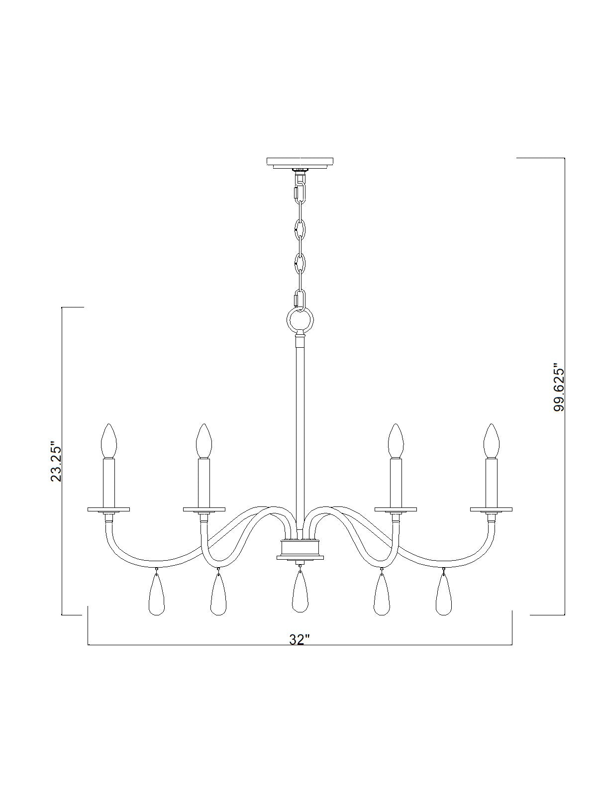 Toussant 6 Light Chandelier